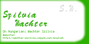 szilvia wachter business card